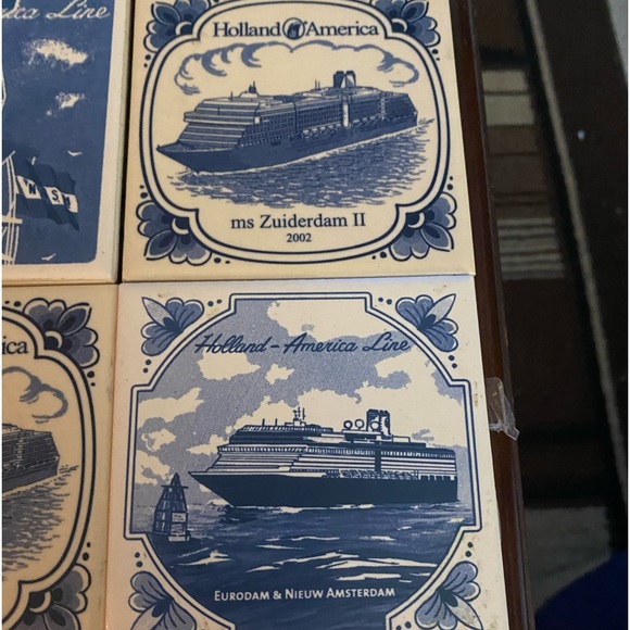 HOLLAND AMERICA CRUISE LINE Ceramic Tiles Tray Serving 11 tiles Delft - Picture 5 of 9